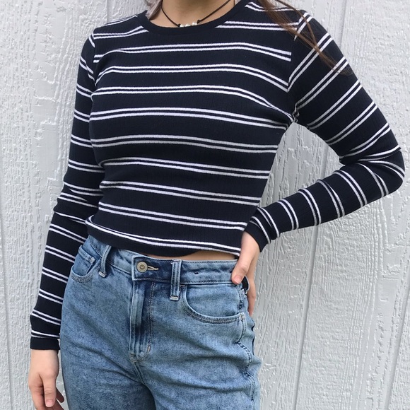 Brandy Melville Tops - Brandy Melville Striped Crop Top